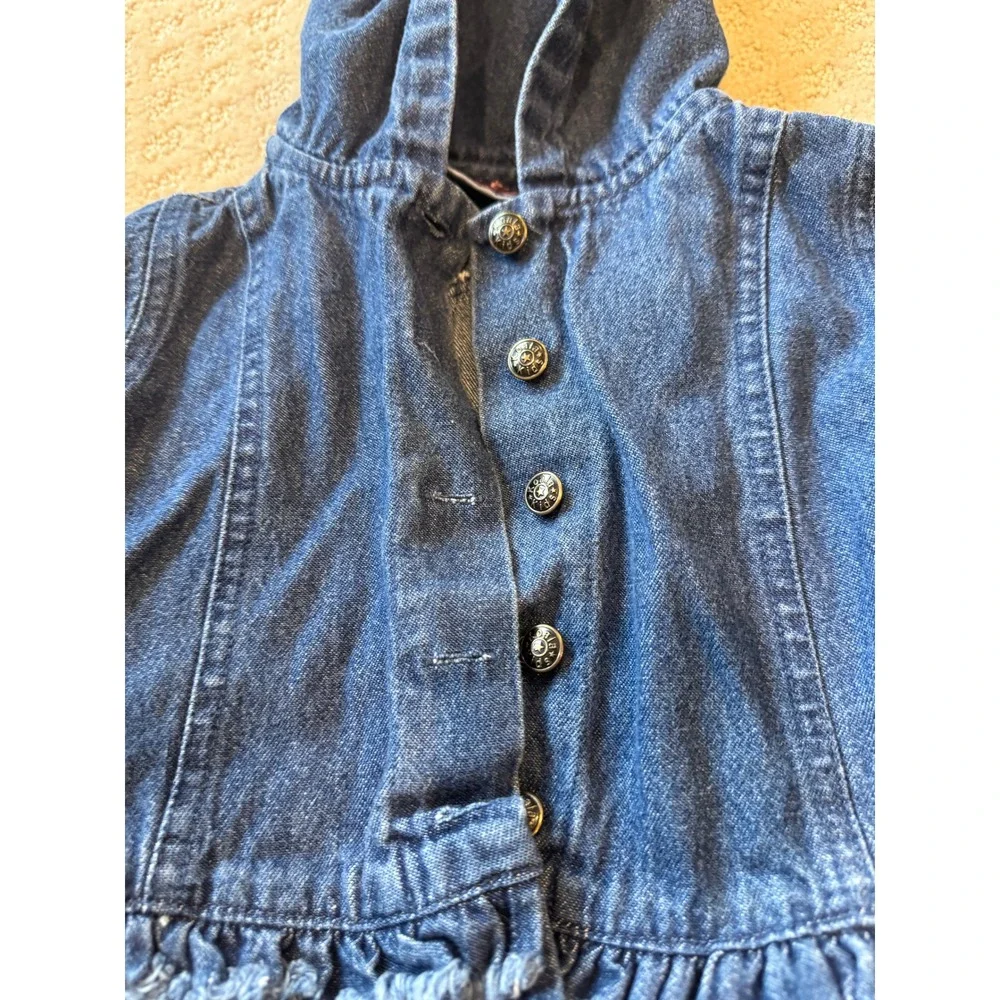 Koala Kids hooded jean‎ jacket size 6 / 9 months cotton